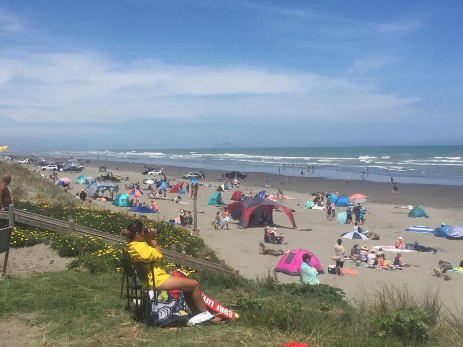 Relaxed Beach Retreat, Mod Family Friendly Bach Foxton Beach Kültér fotó